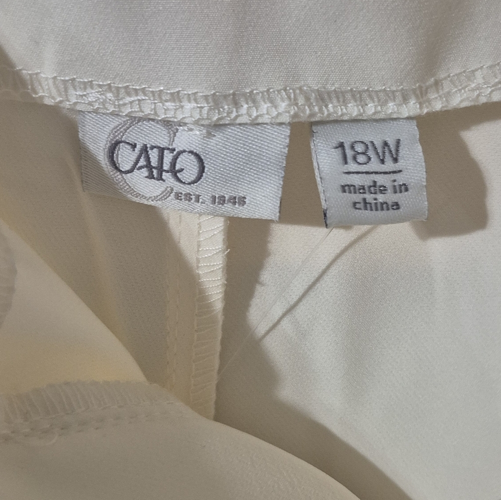 Elegant Cato Cream Women's Pants Size 18W - Picture 8 of 9